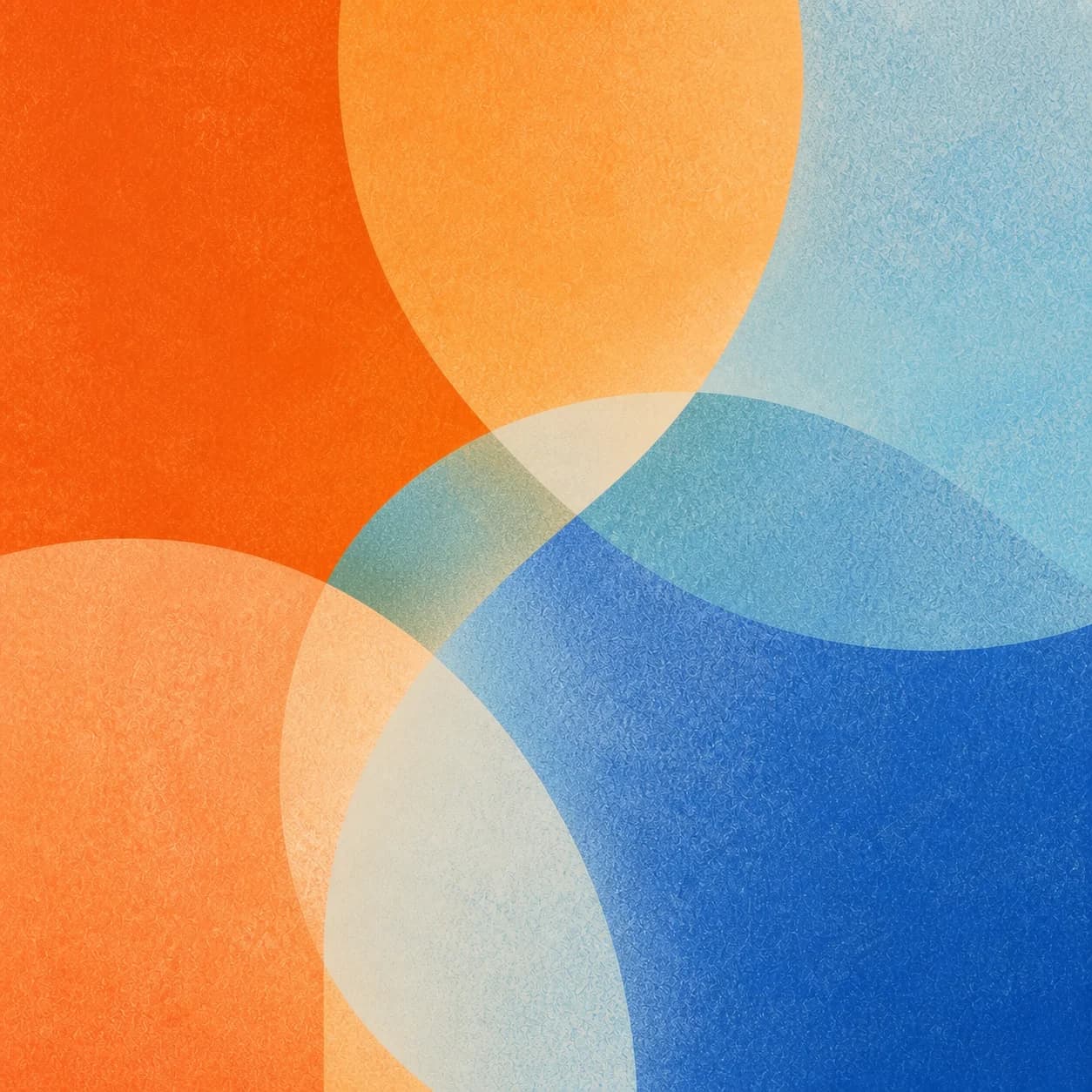 Orange and blue abstract geometry for One Talks for People